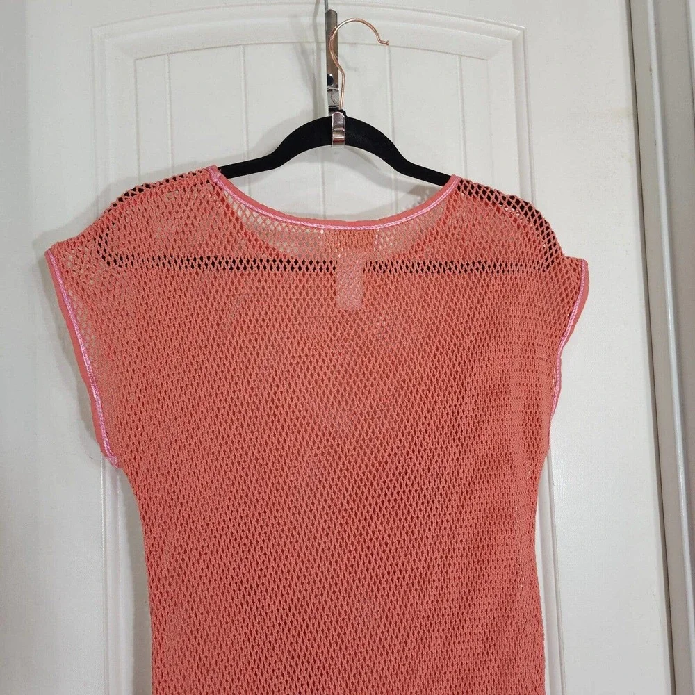Corey Lynn Calter Womens Dress Becca Pineapple Salmon Crochet Tassel Mini M L - Picture 10 of 11